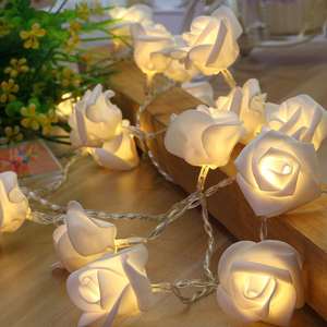 Nouvel Arrivage L-038 Guirlandes Lumineuses LED Motif Rose avec Boîte à Piles pour la Saint-Valentin, Décorations Murales de Mariage et Installations de Noël - Product Image 2