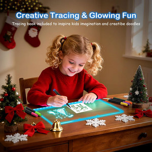 <span class=keywords><strong>Tableau</strong></span> de Dessin en Acrylique LED 13,7 x 10 Pouces, <span class=keywords><strong>Tableau</strong></span> Lumineux à Effets de Couleurs, <span class=keywords><strong>Tableau</strong></span> de Dessin Magique avec Support, Cadeau pour Filles et Garçons - Product Image 5