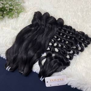 Vente en gros de haute qualité, extensions de cheveux vierges super doublement étirées, extension de cheveux à trame de couleur naturelle - Product Image 1