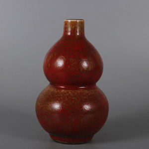 Yongzheng Lang-style <b>Red</b>-Glazed Beauty-Intoxicated Flat-Bellied Porcelain Flower <b>Vase</b> Antique Vintage 19.5cm 3253705673 Antique/ - Product Image 4