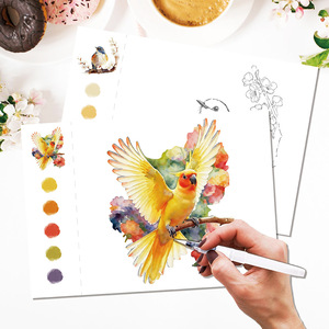 ชุดวาดภาพระบายสีน้ำแบบพับได้ ปรับแต่งสีสันได้ พร้อมพู่กัน ชุดอุปกรณ์ศิลปะสำหรับวาดภาพ DIY - Product Image 6