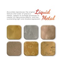 Peinture de revêtement métallique liquide sophistiquée à texture de points en laiton pour bureaux de réception, bureaux de luxe et installations murales modernes