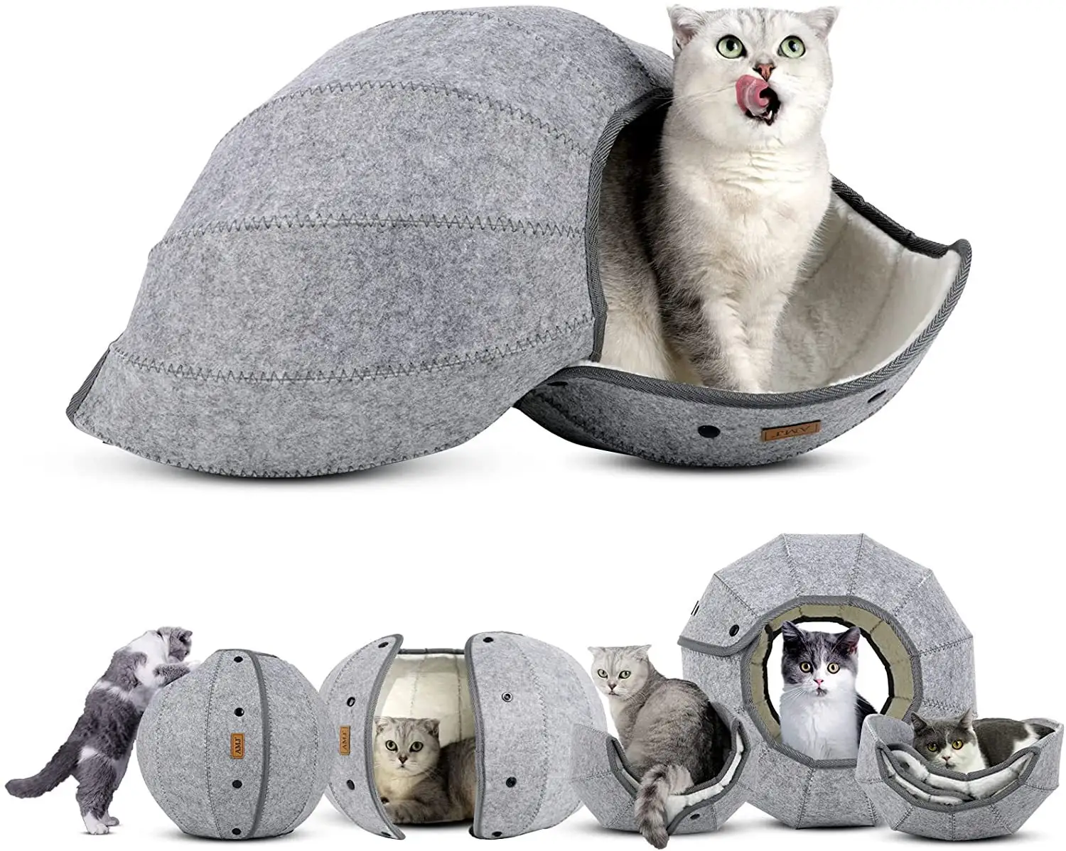 Wholesale Cat Machine Washable Foldable Home Cat Nest Dog Nest Pet Nest Cave Tunnel Semi Closed Cushion