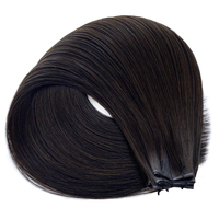 Rambut Remy Premium Double Drawn # 2 Ekstensi Rambut Cina Semua Warna Dapat Diwarnai, Sambungan Micro-Link, Harga Pabrik untuk Wanita