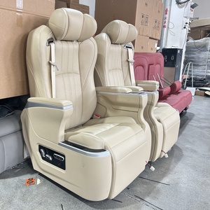 Ghế xe hơi điện hạng sang bọc da chính hãng V Class W447 dành cho <span class=keywords><strong>Vito</strong></span> V250, ghế nguyên bản màu đen và kem - Product Image 2