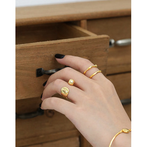 WMJA522 anelli a cerchio aperto anelli geometrici <span class=keywords><strong>in</strong></span> <span class=keywords><strong>argento</strong></span> Sterling doppia barra regolabile parallele per le donne - Product Image 5