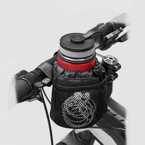 Échantillon Gratuit : Support de Bouteille d'Eau pour Vélo à 4 Sangles avec Boucle de Serrage, Porte-Gobelet de Guidon de Vélo avec Filet - Product Image 1