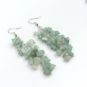 <span class=keywords><strong>Boucles</strong></span> <span class=keywords><strong>d</strong></span>'<span class=keywords><strong>oreilles</strong></span> pendantes Bohème en éclats de cristal naturel avec pompon, plaqué argent, faites à la main pour femme, <span class=keywords><strong>7</strong></span> <span class=keywords><strong>chakras</strong></span>, yoga, pierre naturelle - Product Image 6