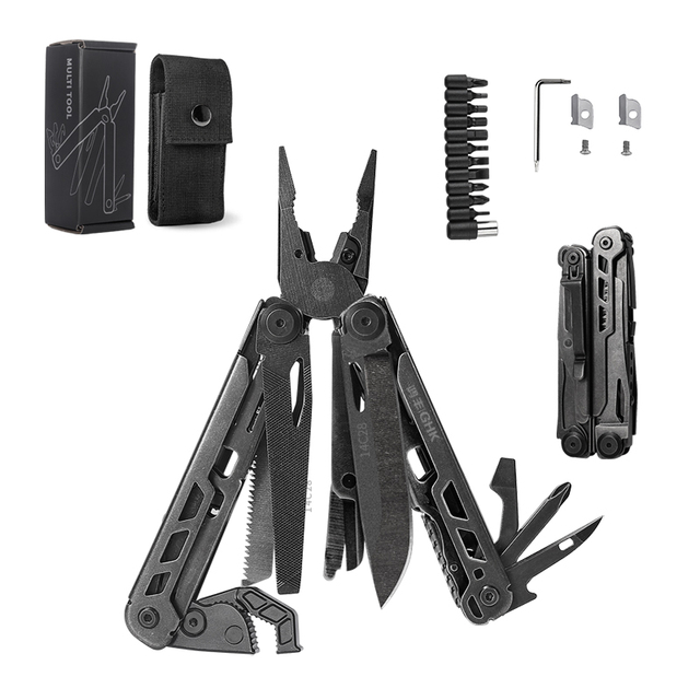 18 in 1 Hot Sales Adjustable Wrench Folding Pliers With Fluorescent Strip DIY OEM Pocket Knife Multitool Outdoor Camping Hiking