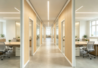 Panneau de séparation de pièce en PVC imitation bois de noyer imperméable 400x26mm pour la maison et le bureau