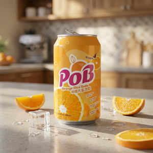 Refresco ALODY Pob con Sabor a Rodajas de Naranja, 335 ml, Sin Azúcar, Bebida Carbonatada en Lata - Product Image 1