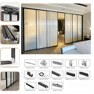Tiêu Chuẩn Châu Âu Phổ Biến Trượt Cửa Kính Hiện Đại Kính Tự Động Cửa Trượt Hệ Thống Cực Hẹp Nội Thất Cửa Trượt - Product Image 2