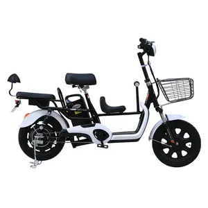 Bicicleta eléctrica para padres e hijos en stock, la bicicleta eléctrica de tres asientos de 14 pulgadas más vendida para bicicletas gruesas baratas y de buena calidad - Product Image 1