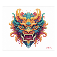 Tapis de souris en verre personnalisé de haute qualité à faible bruit, logo imprimé HD, surface lisse, tapis de souris de jeu en verre pour e-sport, personnalisé