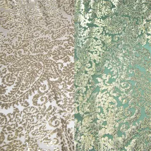 Causal Style Popular Silk Paisley Pattern Bandanna Design Silk Metallic Lurex Fabric for Making Dresses