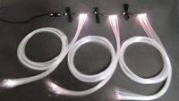 Kit de 1500 fibres optiques dynamiques 0,5 mm pour plafond étoilé, garantie 3 ans, modèle universel, moteur lumineux 16W