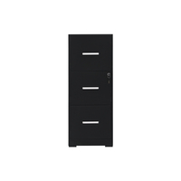 Archivador de Acero con 3 Cajones, Mueble de Oficina, Archivador Vertical para Soluciones de Almacenamiento de Documentos