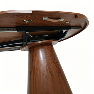 <span class=keywords><strong>Table</strong></span> à manger extensible de 46 à 63 pouces, <span class=keywords><strong>table</strong></span> de salle à manger ovale moderne avec feuilles papillon, <span class=keywords><strong>table</strong></span> en MDF gain de place pour 4 à 6 personnes en noyer - Product Image 4