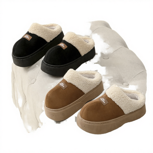 Chaussons d'intérieur chauds et antidérapants pour femmes, à bout fermé, semelle épaisse et souple, design tendance, vente chaude, hiver-printemps - Product Image 4