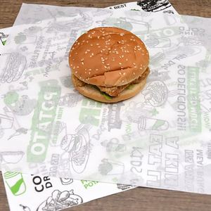Wax <b>Paper</b> <b>Food</b> Wrapper Oilproof Hamburger Sandwich Chicken Roll Rice Ball Mat - Product Image 3