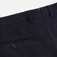 Pantalon de Costume Homme Slim Sur Mesure de Haute Qualité – Classique, Décontracté et Habillé – Noir à Carreaux