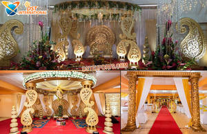 Superbes décorations de mariage en Inde du Sud Magnifique cygne blanc Mandap pour les mariages Bollywood - Product Image 4