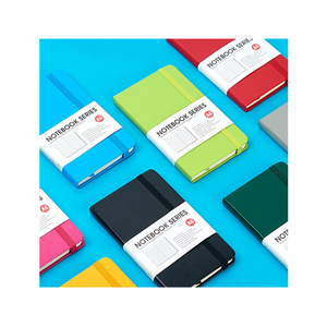 Cuaderno de tamaño A5 para estudiantes, cuaderno de tapa dura de cuero colorido con planificador de logotipo personalizado para tomar notas - Product Image 1