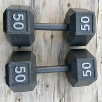 Haltères de musculation en fonte noire peinte, haltères hexagonaux en fer avec revêtement en poudre, haltères en fonte peinte pour la maison et la salle de sport