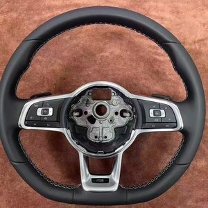 Volant en cuir perforé personnalisé pour Volkswagen VW <span class=keywords><strong>Golf</strong></span> 5 <span class=keywords><strong>Golf</strong></span> 7 MK6 MK7 MK8 Jetta Passat B8 Polo Tiguan <span class=keywords><strong>GT</strong></span> GTR - Product Image 3