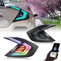 Luz Trasera LED RGB Mejorada al por Mayor para Honda Civic 10ª Gen 2016-2021 Sedán, Piezas de Automóvil Modificadas, Conjunto de Luz Trasera Dinámica