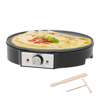 Machine professionnelle de fabrication de crêpes à revêtement antiadhésif en aluminium 1000W personnalisée pour crêpes de 12 pouces
