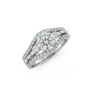 <b>Custom</b> 9K/14K/18K Solid Gold 1ct Round Lab Grown Diamond <b>Ring</b> VVS-VS Quality Brilliant Cut Wedding <b>Ring</b> - Product Image 1