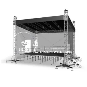 DJ booth roof truss structure truss display alluminio spigot lighting truss system fiera commerciale in vendita