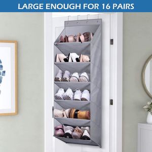 Organizador de Zapatos para Colgar en la Puerta con Bolsillos Profundos para 12 Pares de Botas, Colgador de Zapatos para Armario y Puerta, Almacenamiento de Zapatos - Product Image 2