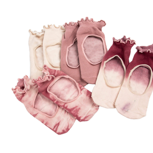 Calzini da Yoga Pilates Sfumati alla Moda con Lacci sulla Schiena, Antiscivolo, Anti-Sudore, in Maglia, Antibatterici, in Cotone per Donne - Product Image 1