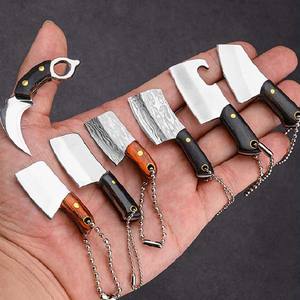 Mini <span class=keywords><strong>Cuchillo</strong></span> de Chef de Cocina con Logo Personalizado Llavero de Bolsillo con Funda de Cuero PU - Product Image 6