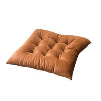 Coussin de siège uni en gros, coussin de sol carré pour bureau, coussin de chaise simple en velours cristal, coussin en peluche d'hiver