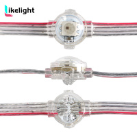 Tira de Luces LED Direccionables RGB WS2815 Ultra Pequeñas de 10 mm, Doble Alimentación DC12V, IP67, SMD5050, para Matrices 3D, Escenarios, Construcción, OEM