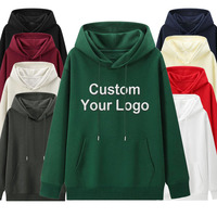 Hoodie Pullover dengan Logo Kustom, Sweatshirt Berkerudung Katun Murni untuk Pria, Streetwear Kasual Musim Dingin