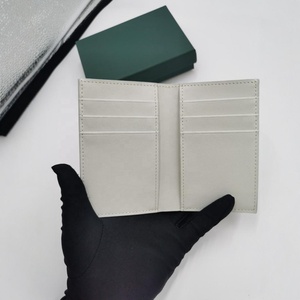 Portefeuilles de luxe pour hommes et femmes, porte-cartes de crédit, porte-cartes classique mini, petit porte-cartes fin en cuir PU enduit, porte-monnaie - Product Image 4