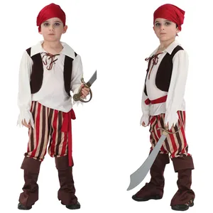 Disfraz de pirata de Halloween 2024 Deluxe Cute Boy Carnival Children's Pirates Of the Carisquerade Costumebbean Costume Children's Ma