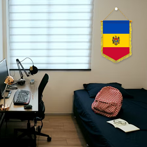 Mini 20x30cm Pennant Car Flags Moldova Wall Decor Display Accessories <b>Small</b> Ornaments for Hanging - Product Image 4
