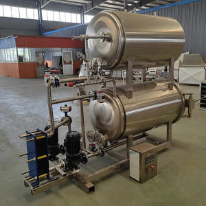 Sterilizzatore industriale a vapore/elettrico riscaldato orizzontale in <span class=keywords><strong>Autoclave</strong></span> bevande in bottiglia succo di marmellata in scatola macchina per sterilizzare la salsa - Product Image 3