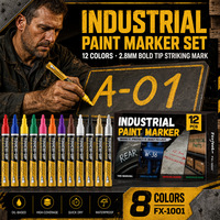 Marqueur de peinture 8-12 couleurs, imperméable, résistant à l'huile et à la décoloration, outil industriel pour pneus et réparation automobile