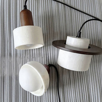 Hauteur réglable Wabi Sabi Suspension Rétro Américain Translucide Marbre Droplight pour Table À Manger Cuisine Île Restaurant