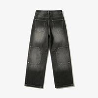 Jeans cargo amples en denim de coton Y2K pour hommes, coupe large, taille mi-haute, décontractés, style streetwear, avec logo personnalisé, vintage