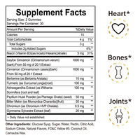 Gummies de Cannelle de Ceylan et Berbérine à Marque Blanche 2000mg – Complément de Berbérine HCI Sans Sucre avec Cannelle de Ceylan