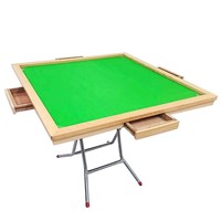 Mini table de mahjong pliable en bois massif pour le divertissement à domicile