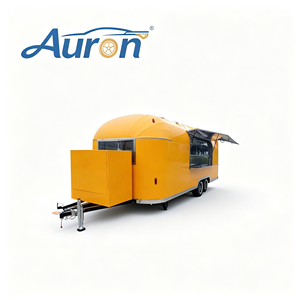 รถขายอาหารเคลื่อนที่ Auron Retro รุ่นโมเดิร์น ผลิตจากสแตนเลส แผ่นเหล็กชุบสังกะสี อะลูมิเนียม ไฟเบอร์กลาส รถพ่วงขายอาหาร ขายส่งรถขายอาหารใหม่ - Product Image 1