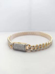 1,95 Cts con 28.000 gramos de oro diamante pulsera cubana en Vs claridad FG Color diamante oro pulseras y brazaletes - Product Image 2
